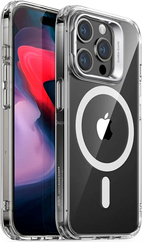 ESR Apple iPhone 15 Pro Kılıf Halolock Magsafe Classic Kickstand Hybrid - Şeffaf
