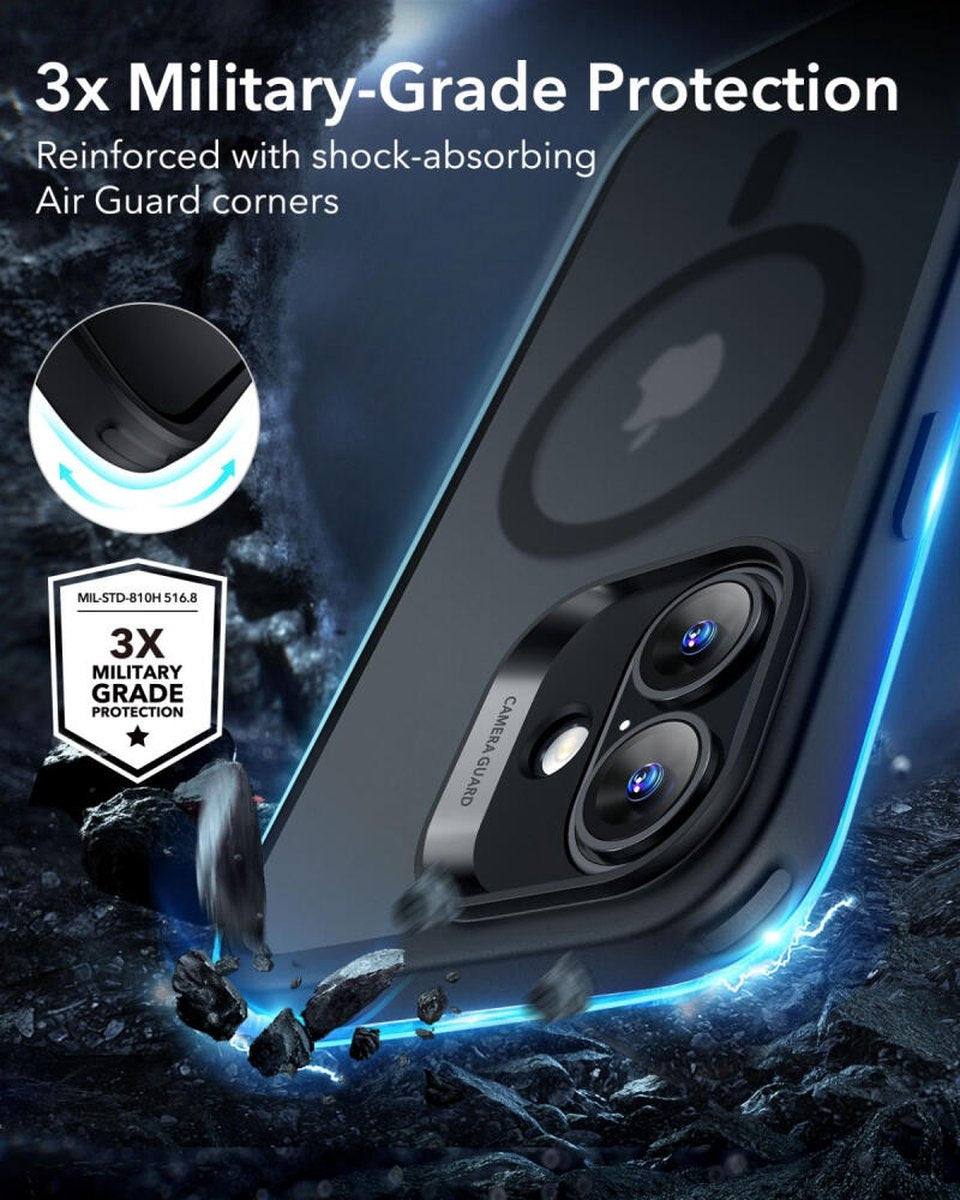 ESR iPhone 16 Kılıf Halolock Magsafe Classic Hybrid Silikon - Buzlu Siyah