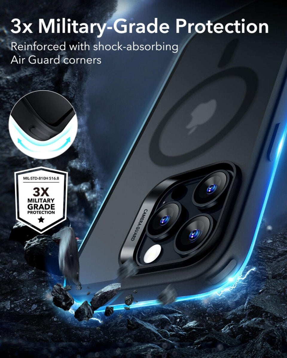 ESR iPhone 16 Pro Kılıf Halolock Magsafe Classic Hybrid Silikon - Buzlu Siyah