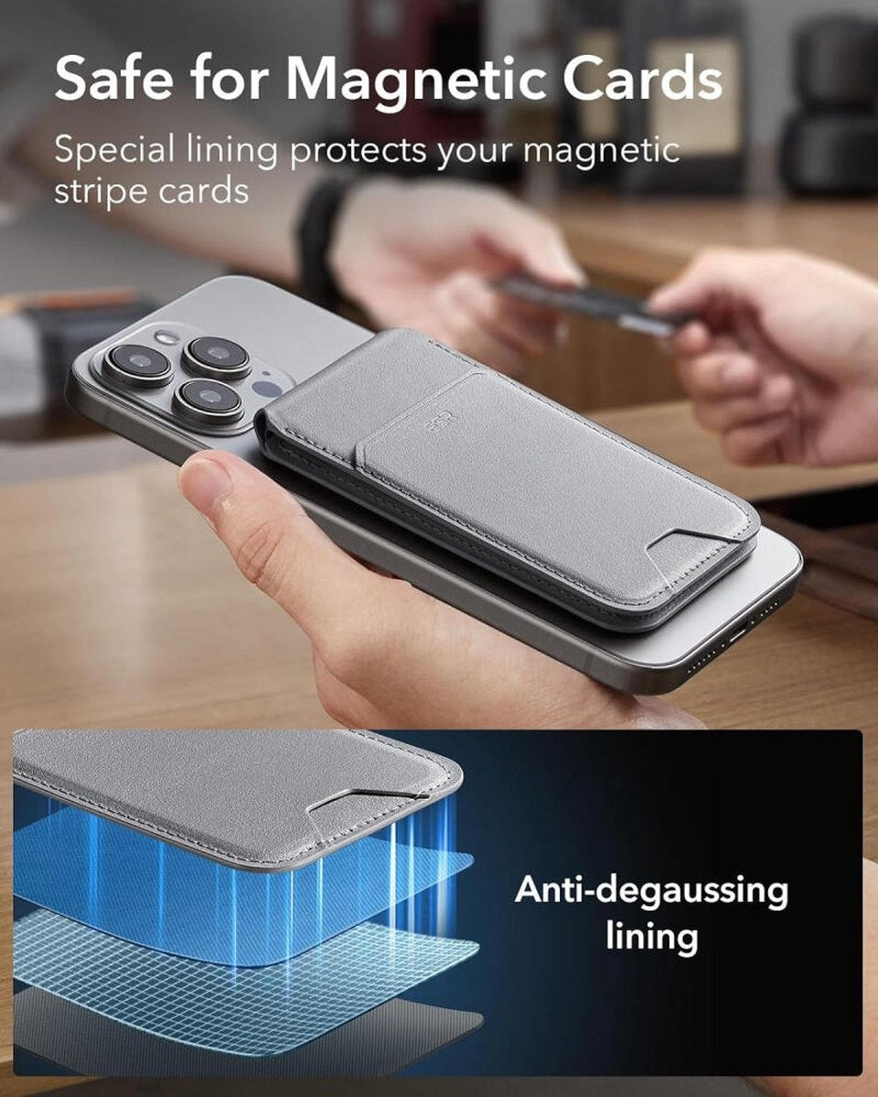 ESR iPhone Standlı Cüzdan Halolock MagSafe – Gri