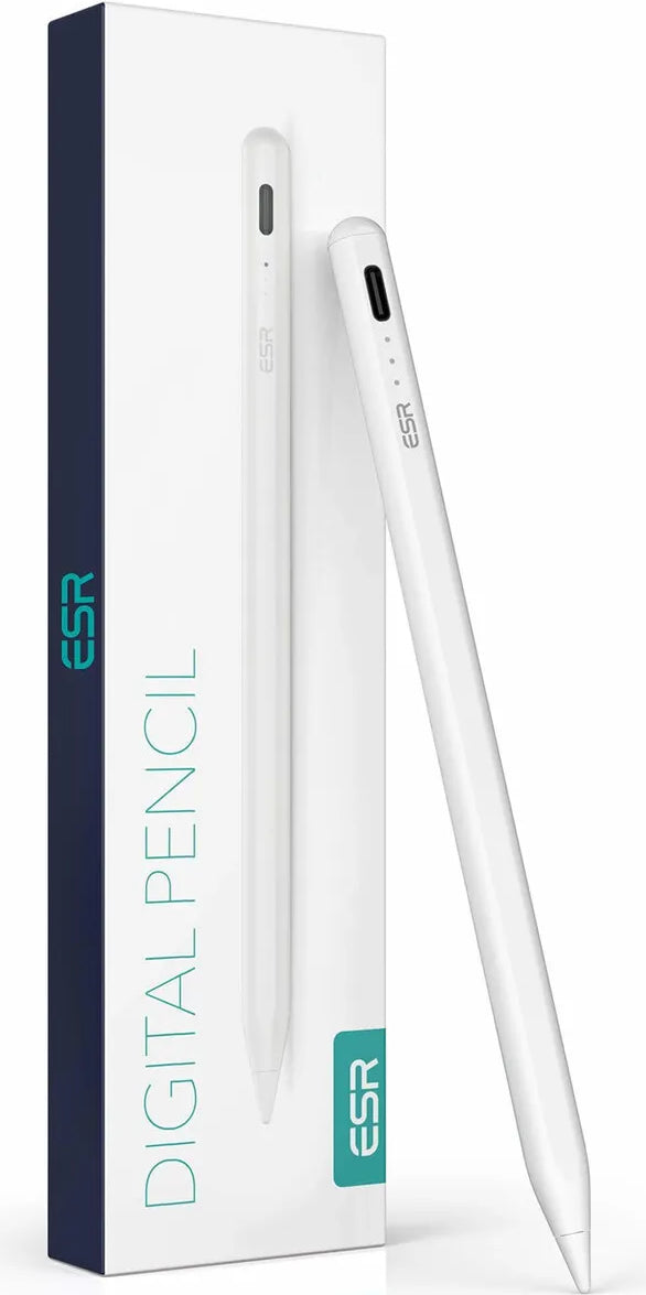 Esr Apple iPad Uyumlu Avuç Içi Reddetmeli Dokunmatik Kalem Beyaz