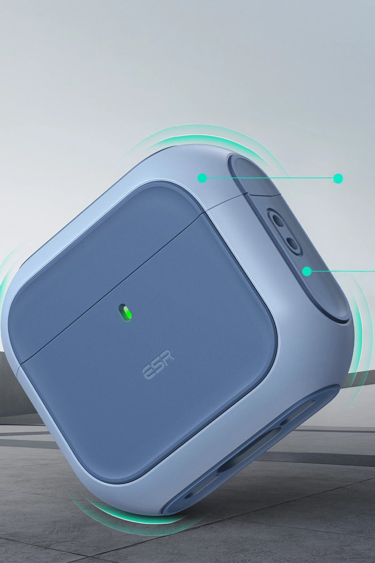 ESR Apple Airpods 4 (4.nesil) Orbit Hybrid Magsafe Şarj Destekli Kılıf - Mavi