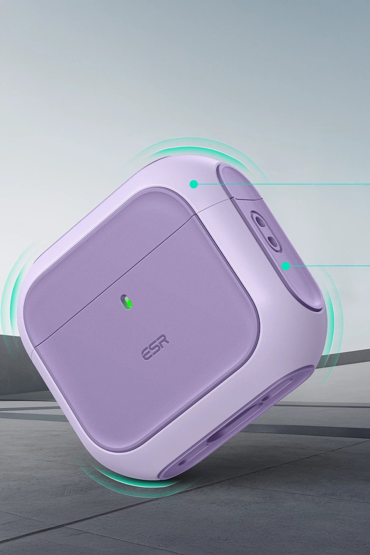 ESR Apple Airpods 4 (4.nesil) Orbit Hybrid Magsafe Şarj Destekli Kılıf - Lila