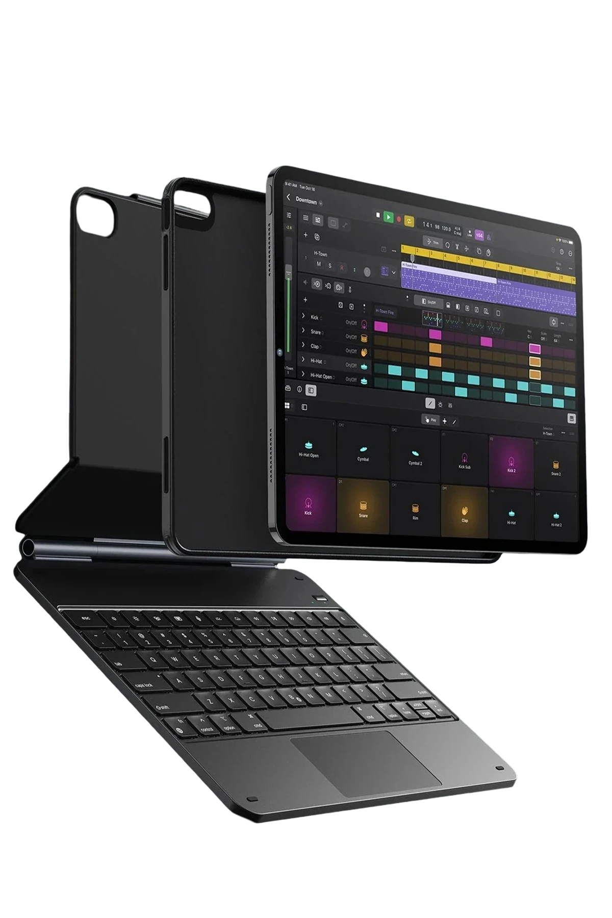 ESR Apple iPad Air 11 (2024) Rebound Manyetik Klavyeli 360 Tablet Kılıfı - Siyah