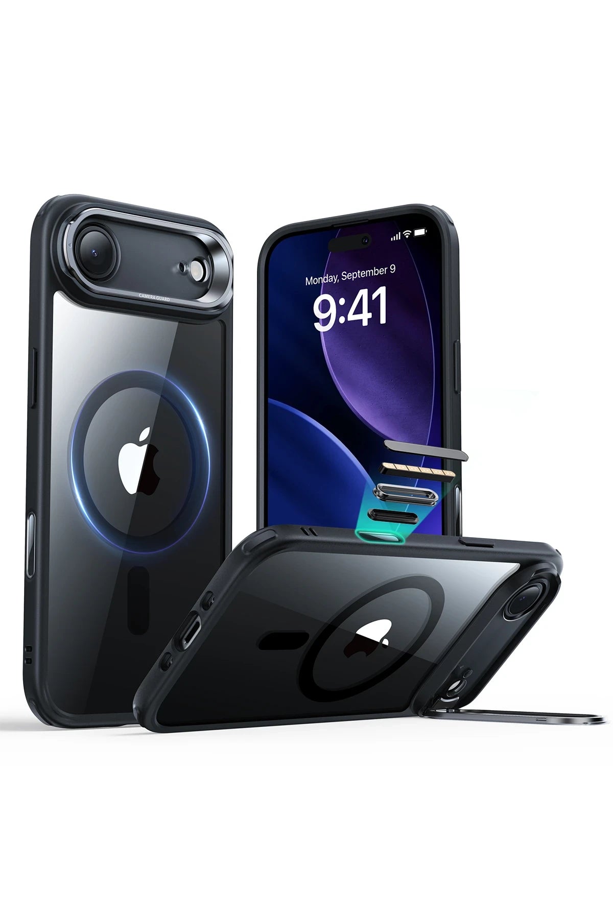 ESR Apple iPhone 17 Air Classic Hybrid Magsafe Standlı Kapak - Siyah