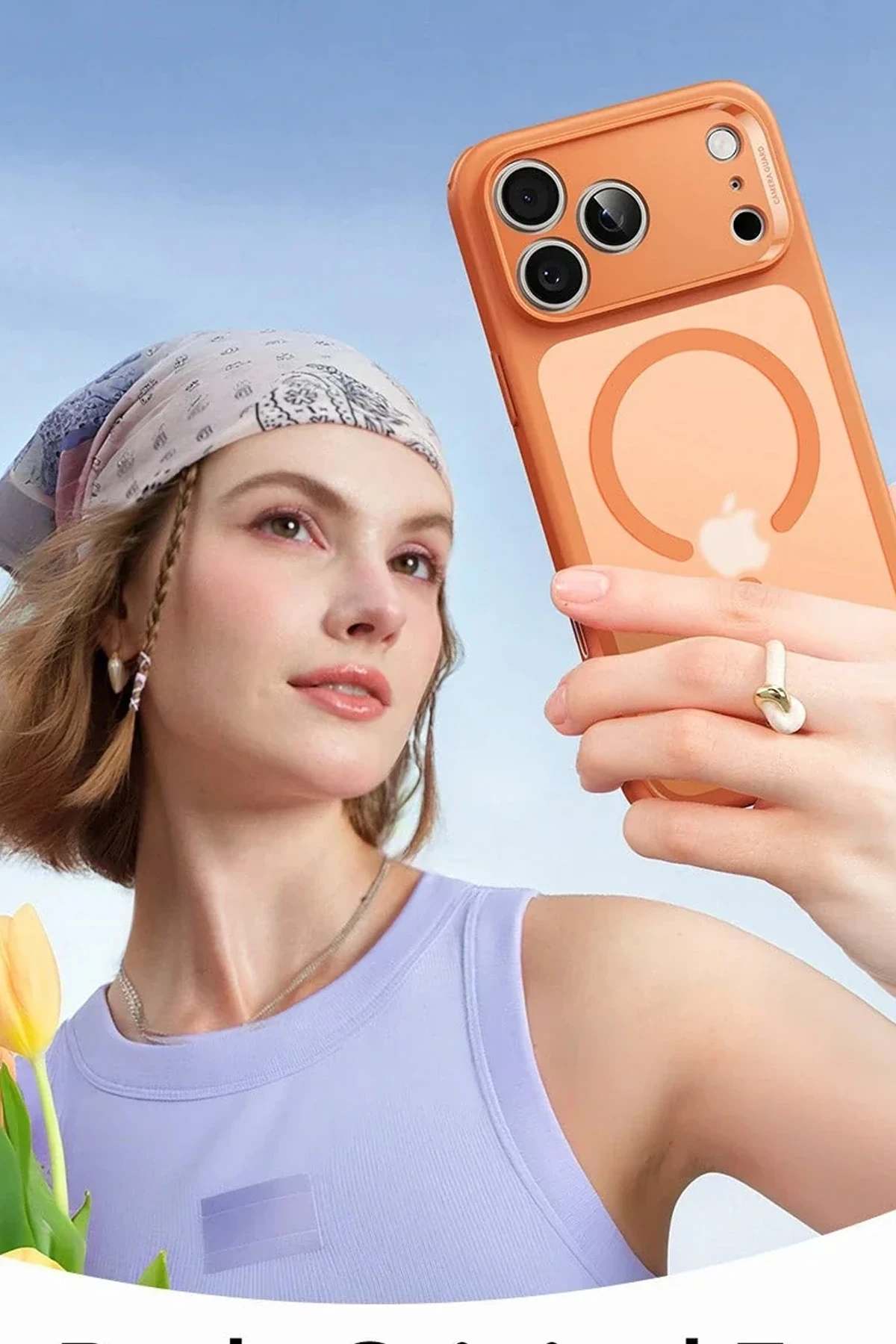 ESR Apple iPhone 17 Pro Classic Hybrid Magsafe Kapak - Frosted Orange