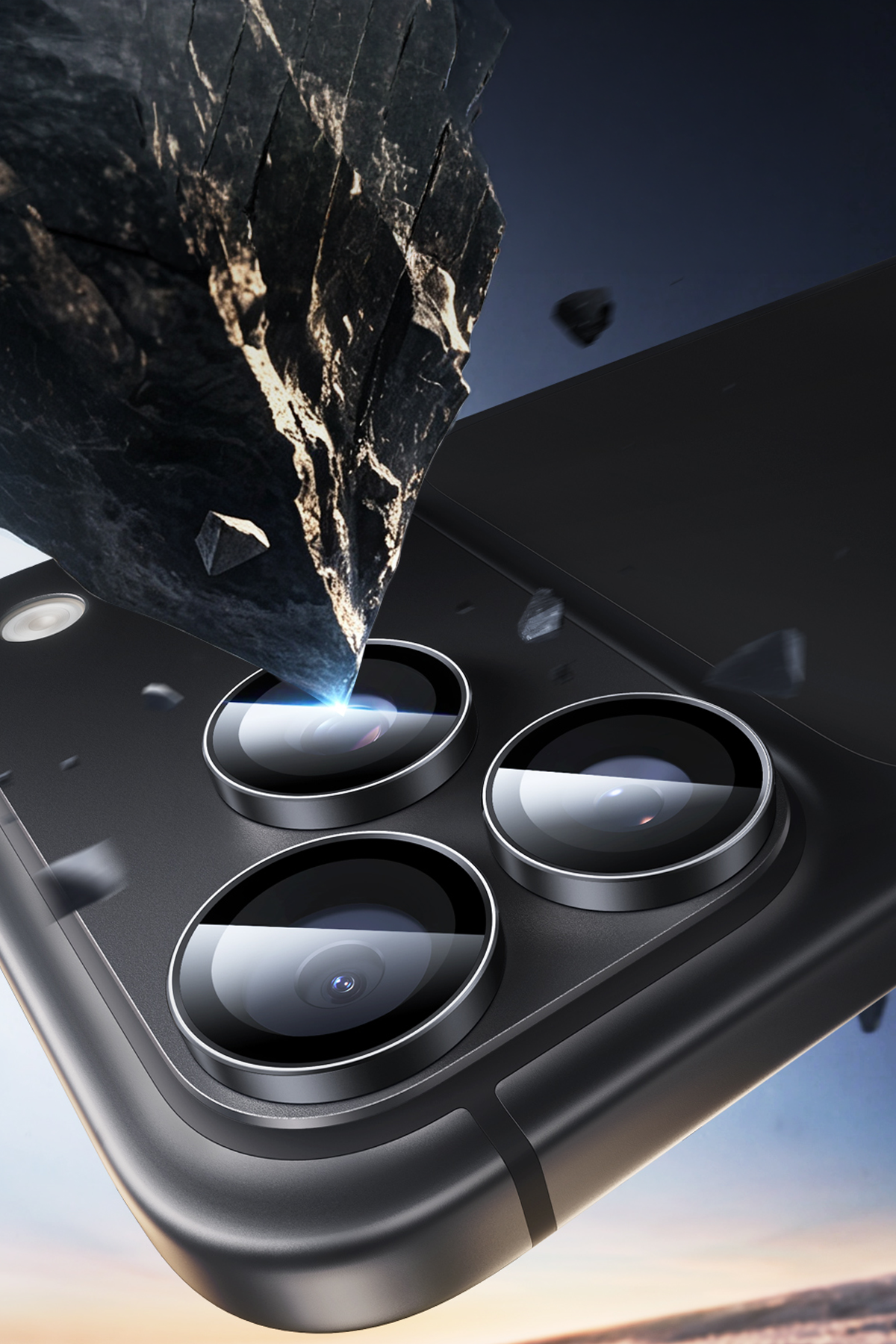 ESR Apple iPhone 18 Pro Max Armorite 2 Adet Kamera Lens Koruyucu - Siyah