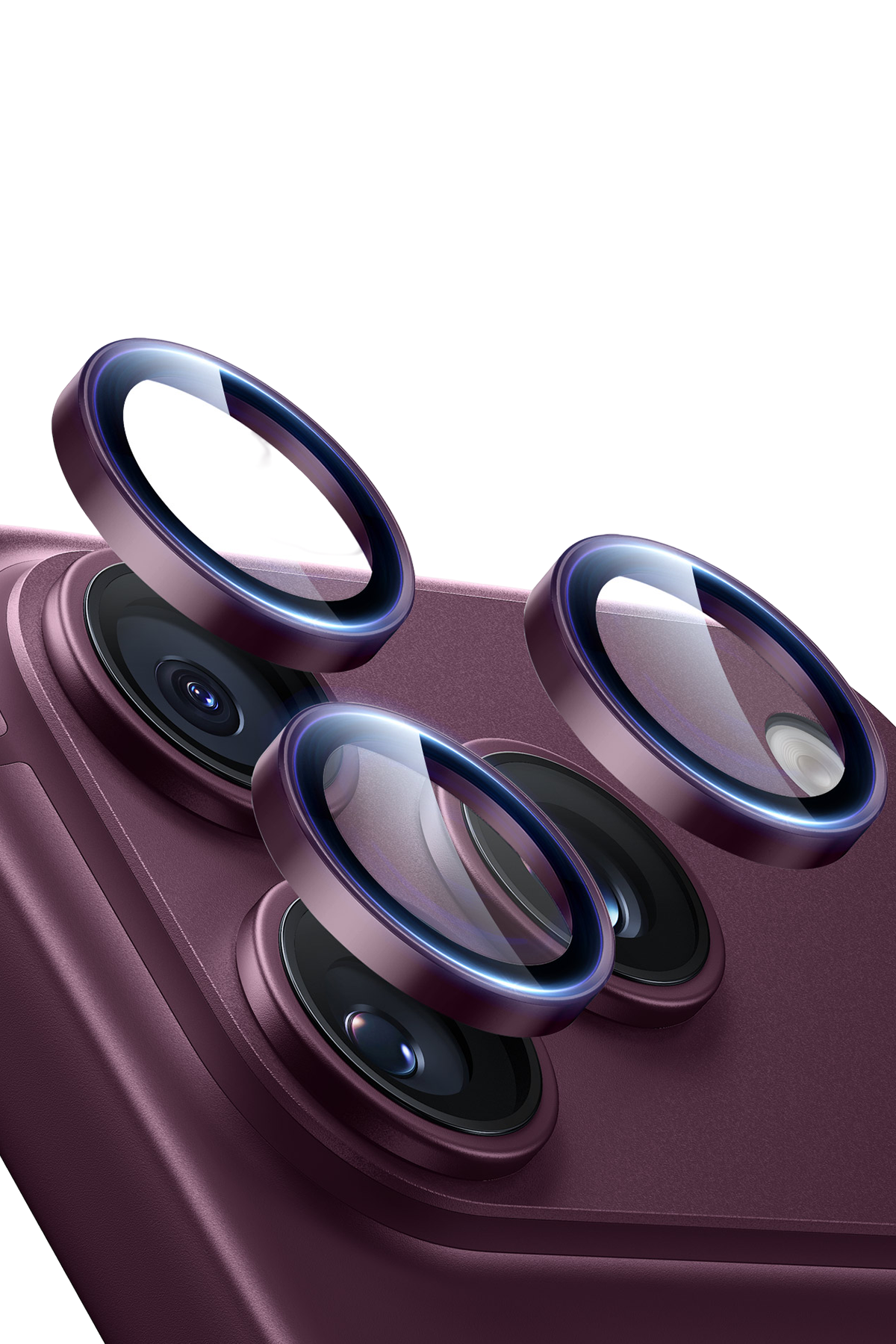 ESR Apple iPhone 18 Pro Max Armorite Kamera Lens Koruyucu - Bordo
