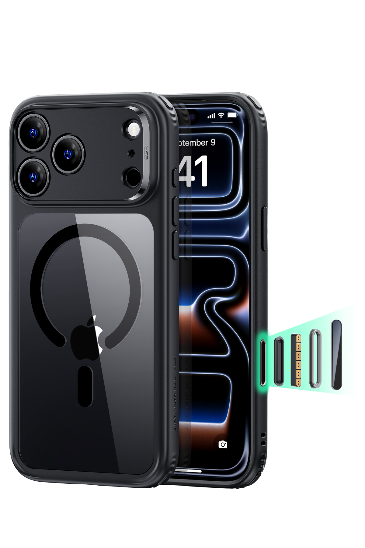 ESR Apple iPhone 18 Pro Max/17 Pro Max Classic Hybrid Magsafe Kapak - Siyah