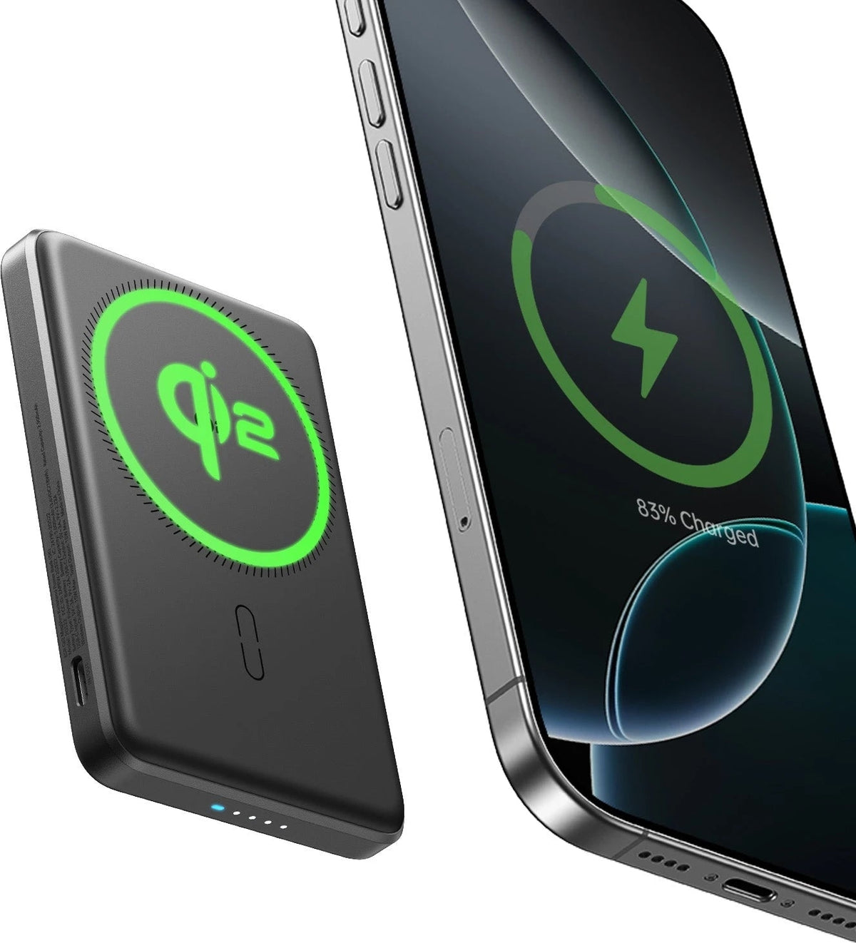 Esr Qi2 Taşınabilir Şarj Cihazı Magslim Power Bank 5000 Mah - Siyah