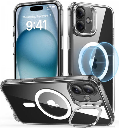 ESR iPhone 16 Kılıf Halolock MagSafe Classic Hybrid Standlı Silikon - Şeffaf