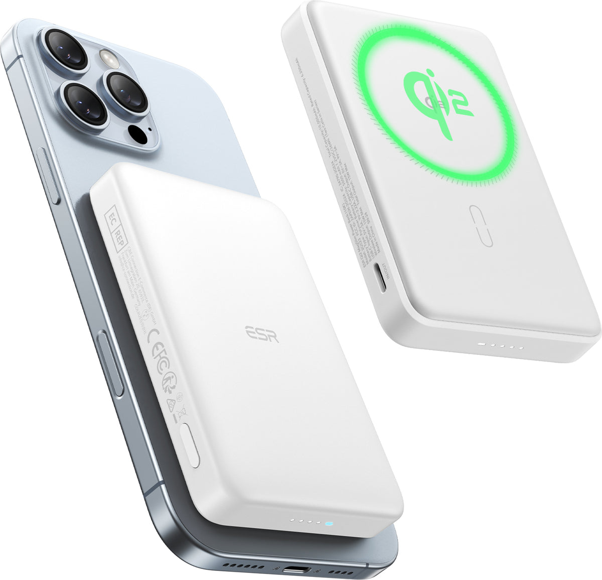 Esr Halolock Qi2 10.000 Mah Magsafe Digital Powerbank Beyaz