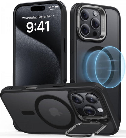 ESR iPhone 16 Pro Max Kılıf Halolock MagSafe Classic Hybrid Standlı Silikon - Buzlu Siyah