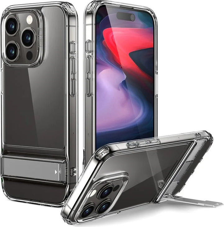 ESR iPhone 15 Pro Standlı Şeffaf Kılıf
