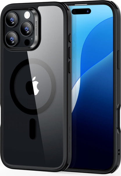 ESR iPhone 16 Pro Max Uyumlu Halolock Magsafe Classic Hybrid Silikon Kılıf Şeffaf Siyah