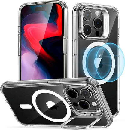 ESR Apple iPhone 15 Pro Kılıf Halolock Magsafe Classic Kickstand Hybrid - Şeffaf