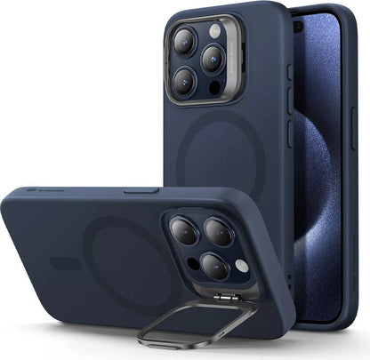 ESR Apple iPhone 15 Pro Max Kılıf Cloud Soft HaloLock MagSafe Kickstand - Dark Blue
