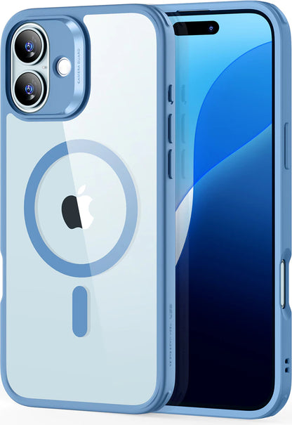 ESR iPhone 16 Uyumlu Halolock Magsafe Classic Hybrid Silikon Kılıf Şeffaf Mavi