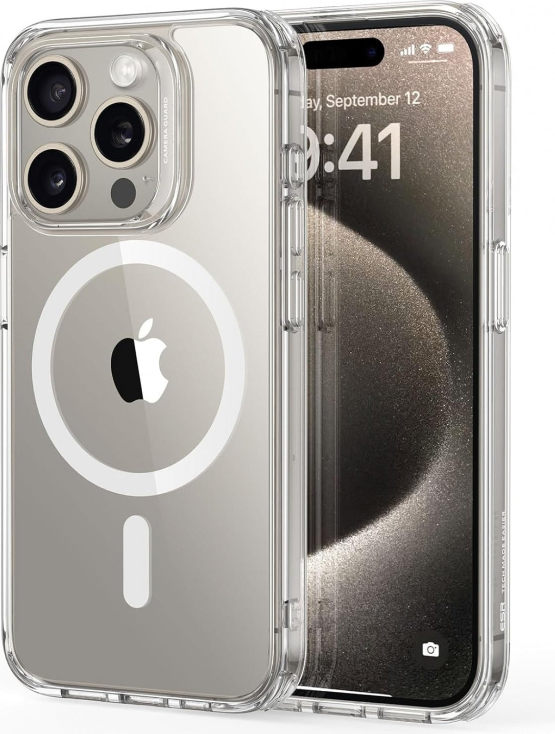 Esr iPhone 15 Pro Halolock Magsafe Hybrid Silikon Kılıf Şeffaf