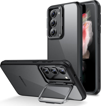 ESR Samsung S23 Kılıf Standlı Kickstand Silikon - Şeffaf Siyah