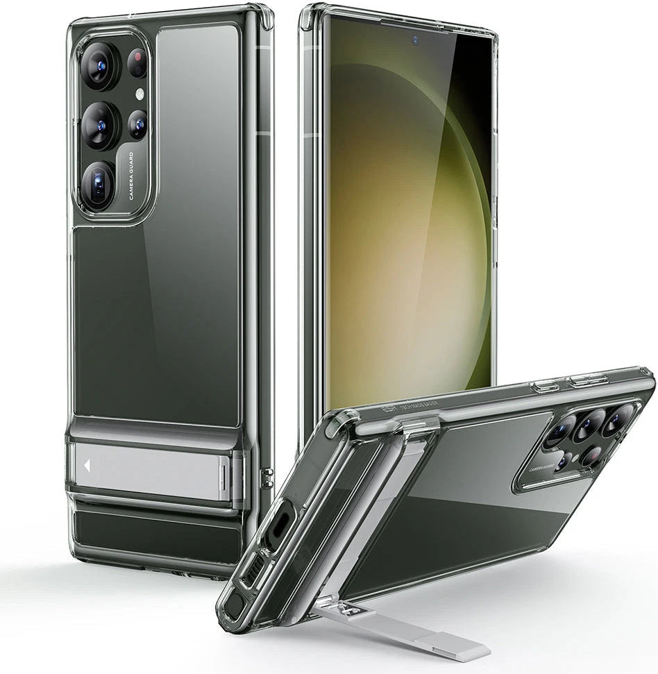 ESR Samsung S23 Ultra Kılıf Standlı Kickstand Silikon - Şeffaf