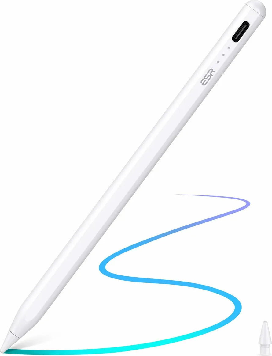 Esr Apple iPad Uyumlu Avuç Içi Reddetmeli Dokunmatik Kalem Beyaz