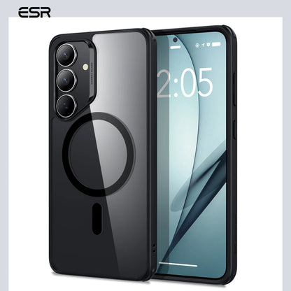 ESR Samsung S25 Plus Halolock Magsafe Classic Hybrid Silikon Kılıf, şeffaf ve dayanıklı koruma sağlar.