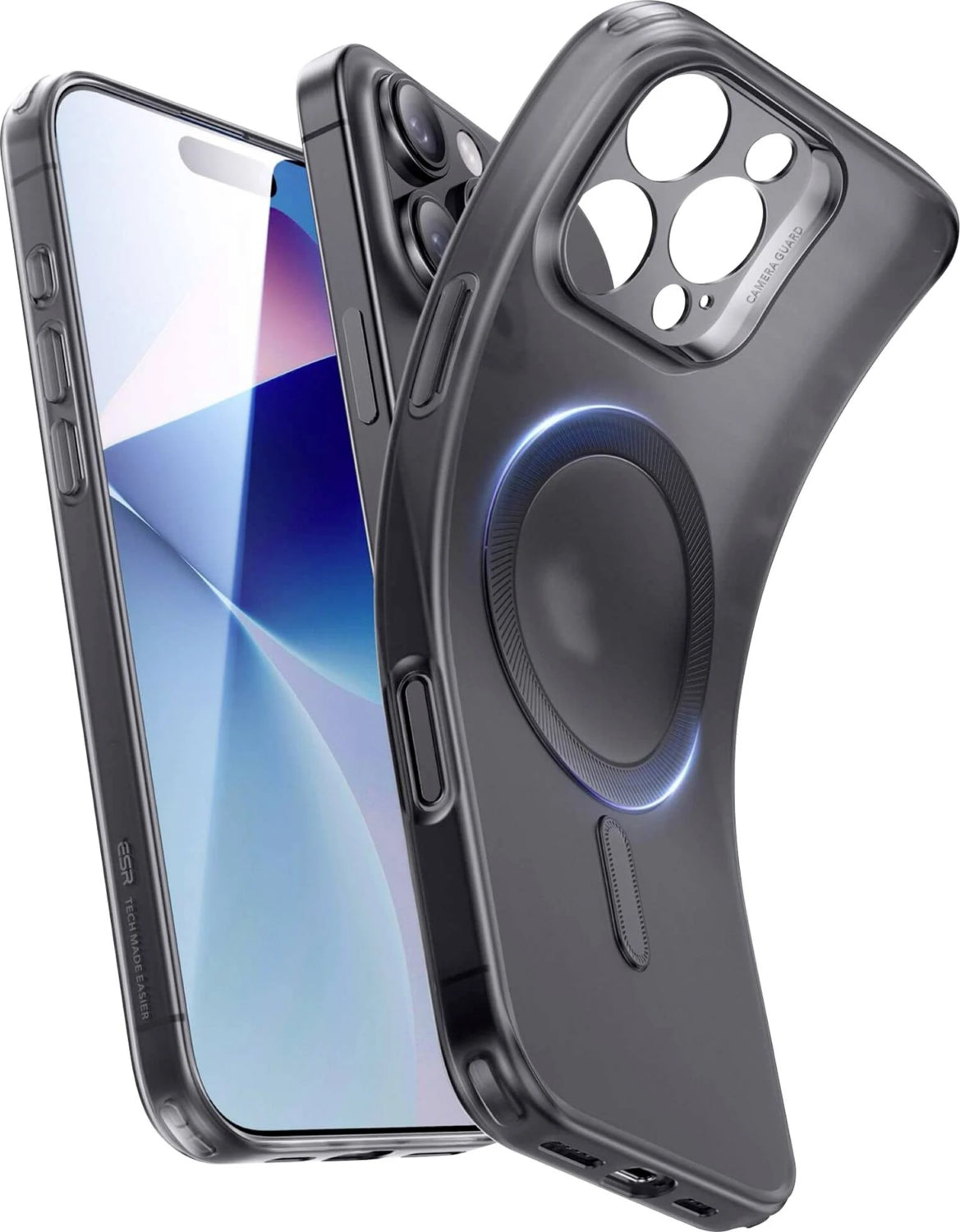 ESR Apple iPhone 16 Pro Max Kılıf Zero Halolock MagSafe Silikon - Buzlu Siyah