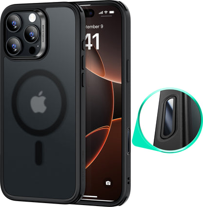 Esr iPhone 16 Pro Max Halolock Magsafe Classic Hybrid Silikon Kılıf - Kamera Kontrol Butonu Buzlu Siyah
