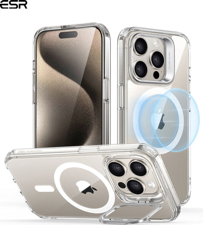 Iphone 15 Pro Halolock Magsafe Classic Hybrid Silikon Kılıf Şeffaf Standlı