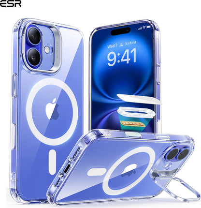 Esr Iphone 16 Plus Halolock Mag Safe Classic Hybrid Stantlı Silikon Kılıf Şeffaf - Kamera Kontrol Buton