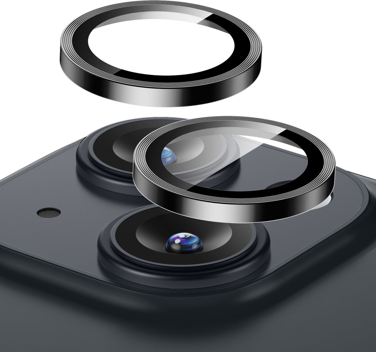 Esr iPhone 15/15 Plus Kamera Lens Koruyucu Siyah