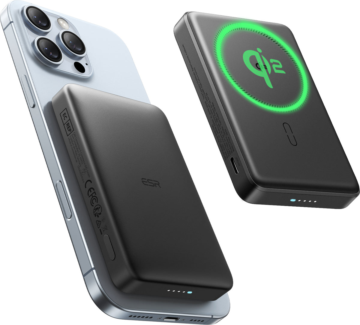 Esr Halolock Qi2 10.000 Mah Magsafe Digital Powerbank Siyah