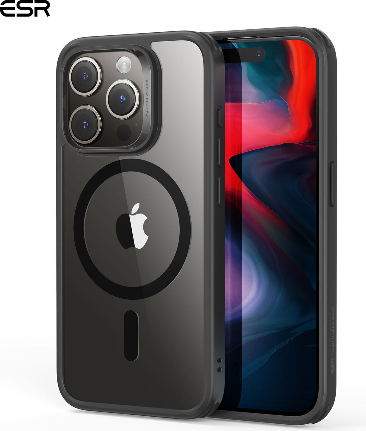 Esr Iphone 15 Pro Halolock Mag Safe Hybrid Silikon Kılıf Şeffaf Siyah