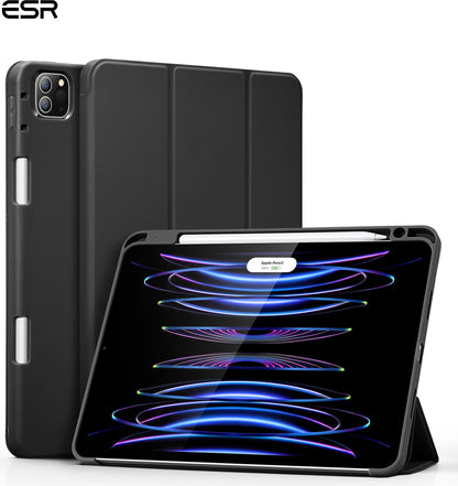 Esr iPad Pro 11" (2018–2025) Uyumlu Rebound Yumuşak Kapaklı, Kalem Tutuculu Üç Katlı Kılıf