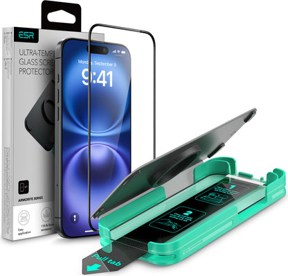Esr iphone 16 Plus Anti-Static Temperli Full Cam Ekran Koruyucu Kolay Kurulum Kiti