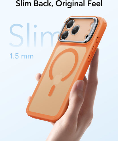 ESR iPhone 17-18 Pro Classic Hybrid Magsafe standlı kılıf, kamera ve kontrol butonlarıyla koruma sağlayan şık tasarım.