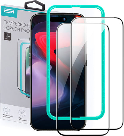 Esr Iphone 15 Pro Anti-Static Temperli Full Cam Ekran Koruyucu 2 Adet