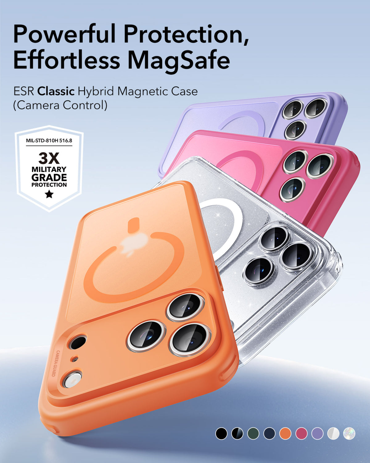 Esr iPhone 17 - 18 Pro Max Classic Hybrid Magsafe Kılıf - Kamera Kontrol Buton