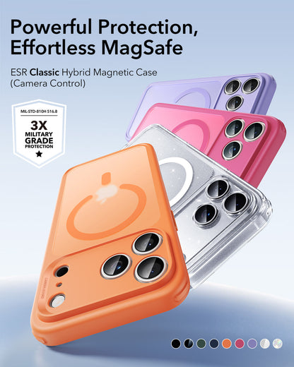 Esr iPhone 17 - 18 Pro Max Classic Hybrid Magsafe Kılıf - Kamera Kontrol Buton