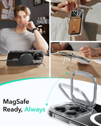 ESR iPhone 16 Pro Kılıf Halolock MagSafe Classic Hybrid Standlı Silikon - Şeffaf