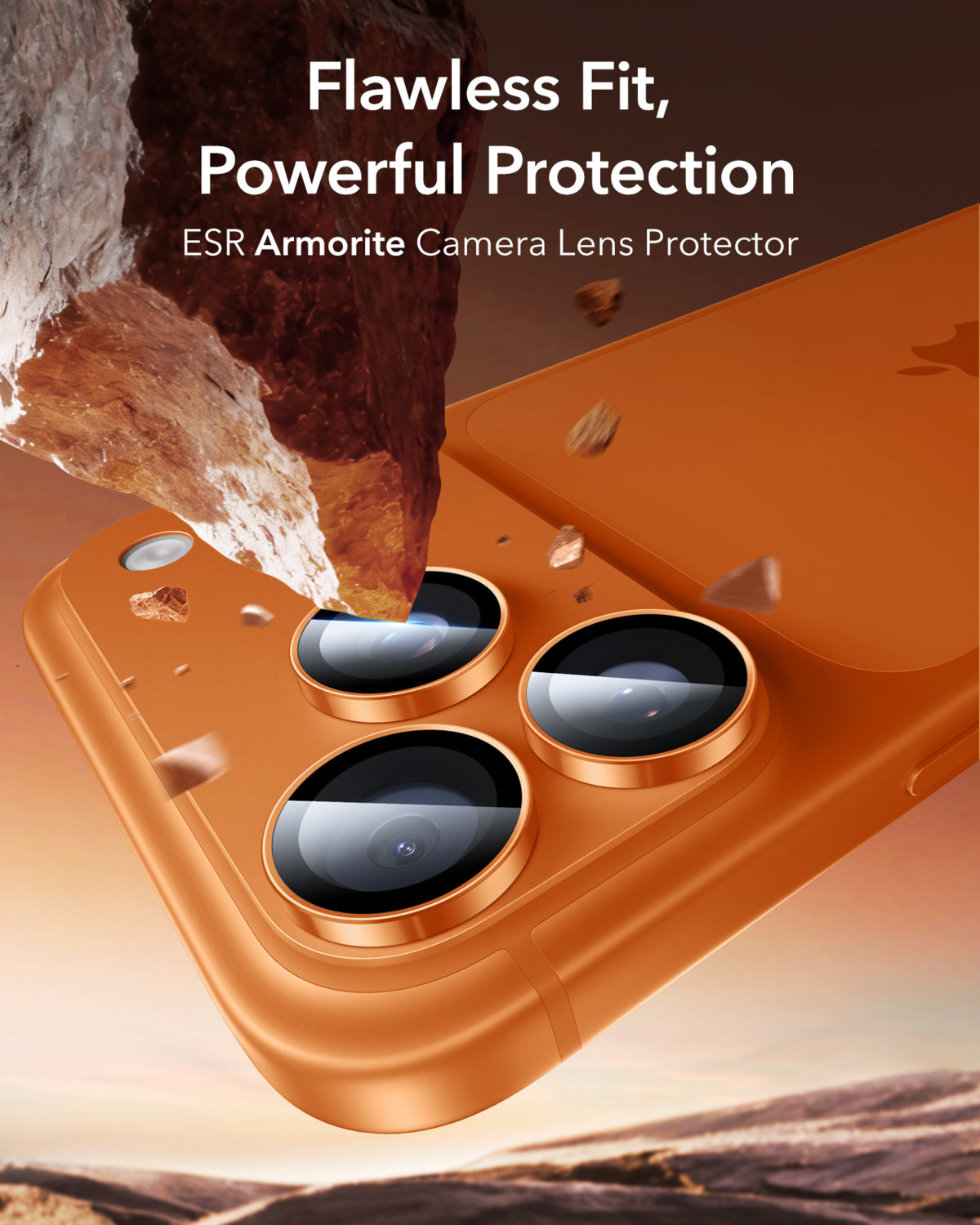 Esr iPhone 17 Pro - 18 Pro Cloud Soft Kılıf + Kamera Lens Koruyucu Seti - Turuncu