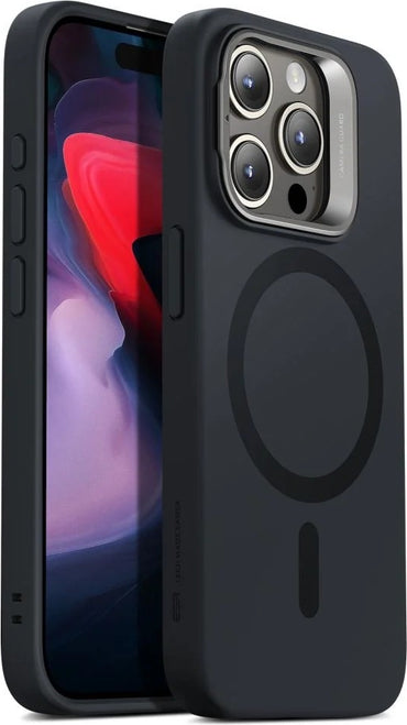 ESR Apple iPhone 15 Pro Max Kılıf Cloud Soft HaloLock MagSafe Kickstand - Siyah