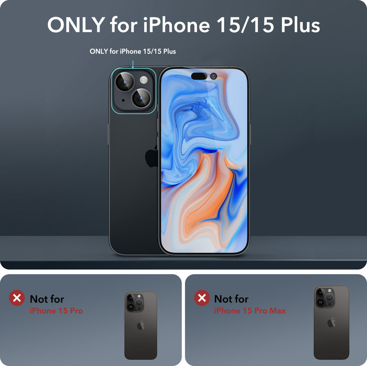 Esr iPhone 15/15 Plus Kamera Lens Koruyucu Mavi