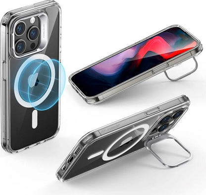 ESR Apple iPhone 15 Pro Kılıf Halolock Magsafe Classic Kickstand Hybrid - Şeffaf