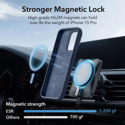 ESR Apple iPhone 15 Pro Kılıf Cloud Soft HaloLock MagSafe Kickstand - Dark Blue