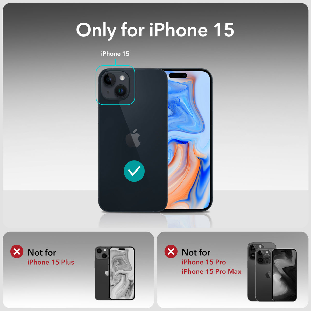 Esr Iphone 15 Anti-Static Temperli Full Cam Ekran Koruyucu 2 Adet