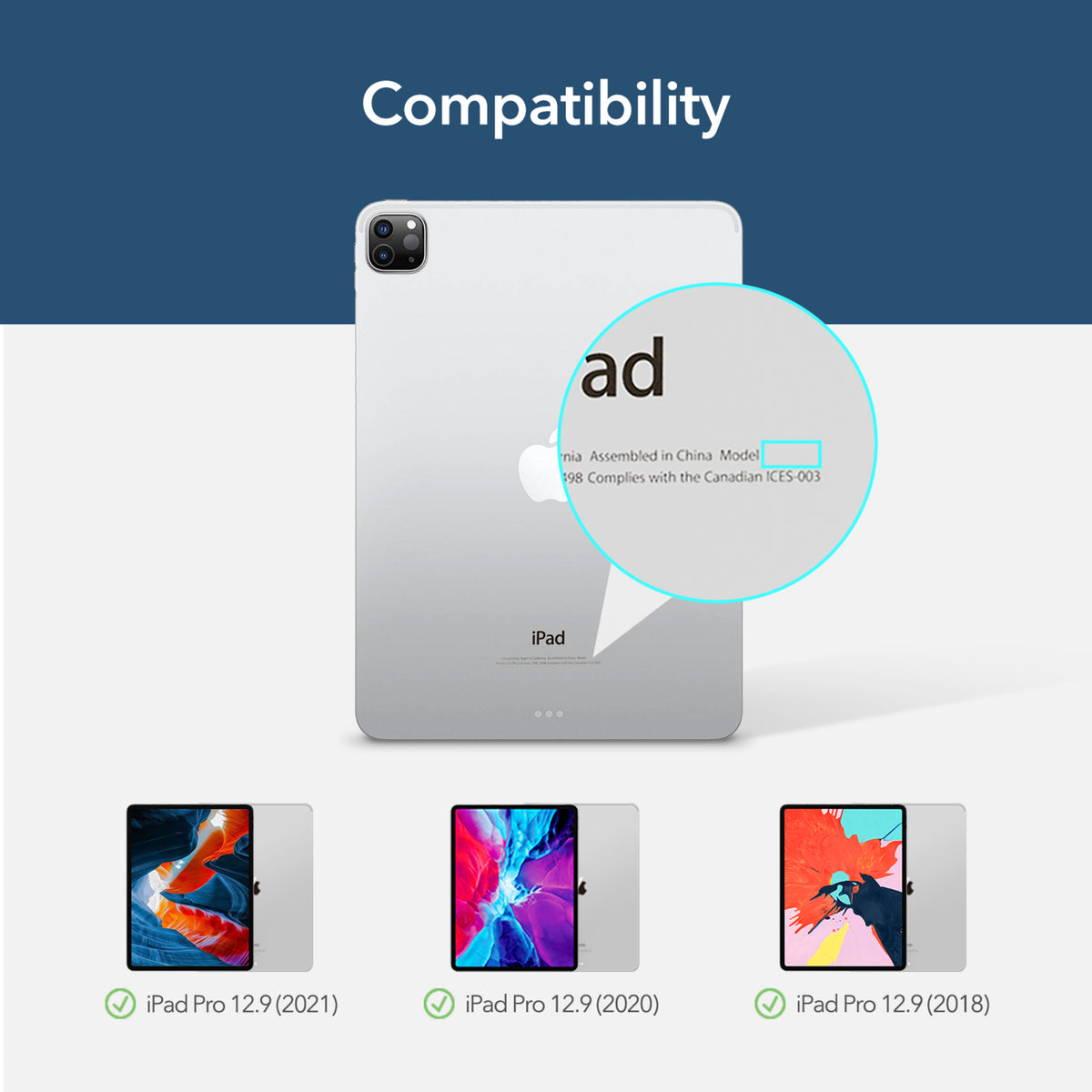 ESR Apple iPad Pro 12.9" ekran koruyucu, kağıt hisli, 2 adet, tablet ekran koruyucu, uyumlu A12X, A12Z, M1, M2 modelleri