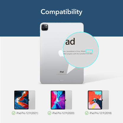 ESR Apple iPad Pro 12.9" ekran koruyucu, kağıt hisli, 2 adet, tablet ekran koruyucu, uyumlu A12X, A12Z, M1, M2 modelleri
