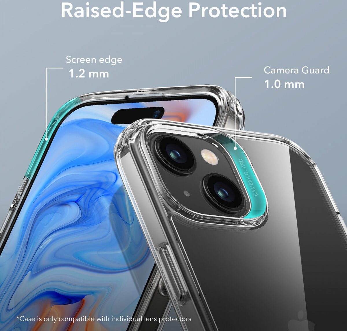 ESR Apple iPhone 15 Standlı Şeffaf Kılıf Air Slim Silikon